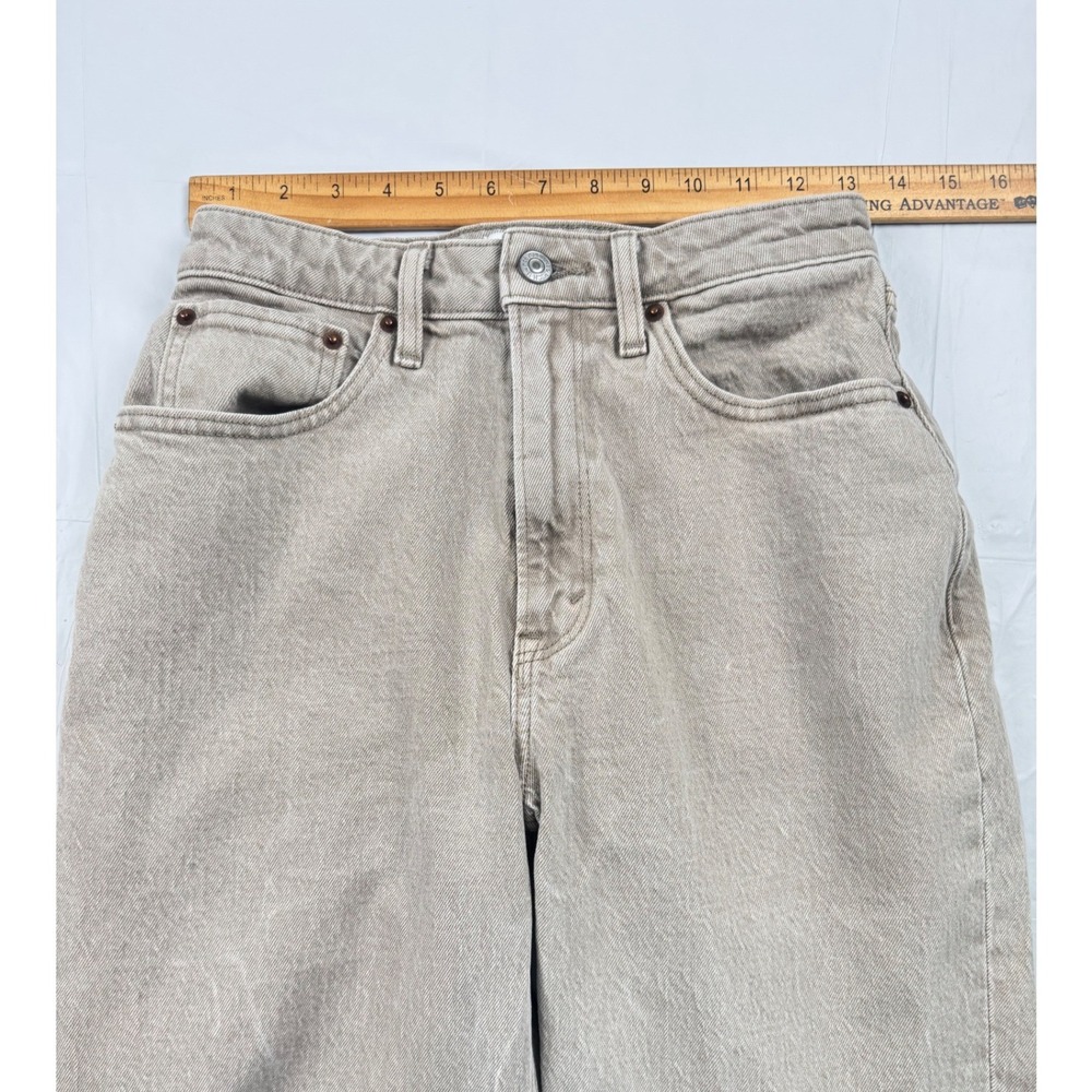 Abercrombie & Fitch Curve Love The 90s Relaxed Jean High Rise Tan 26 2s - Picture 8 of 10